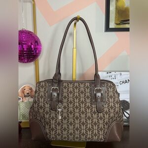 Fossil Brown Patterned Shoulder Bag